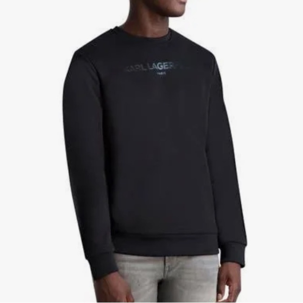 KARL LAGERFELD PARIS Logo Sweatshirt. Crewneck.